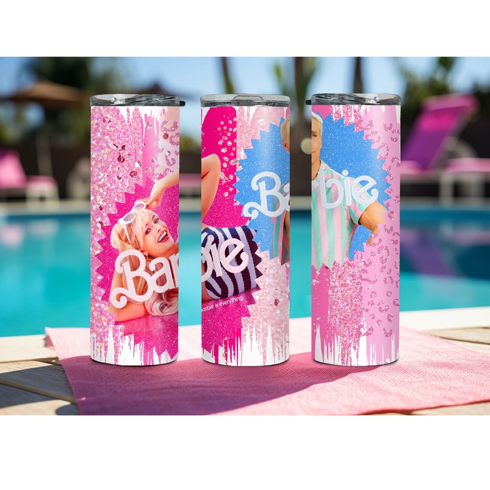 20oz barbie movie w/Ken tumbler